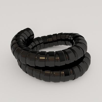 75mm Fume Extractor Accessories Black Welding Fume Extraction Hose