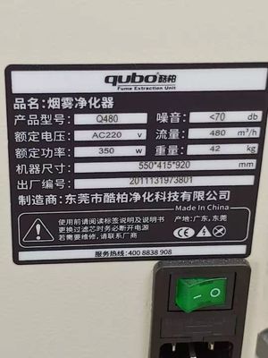 Observing Window 2500pa HEPA Fume Extractor Openable Cover